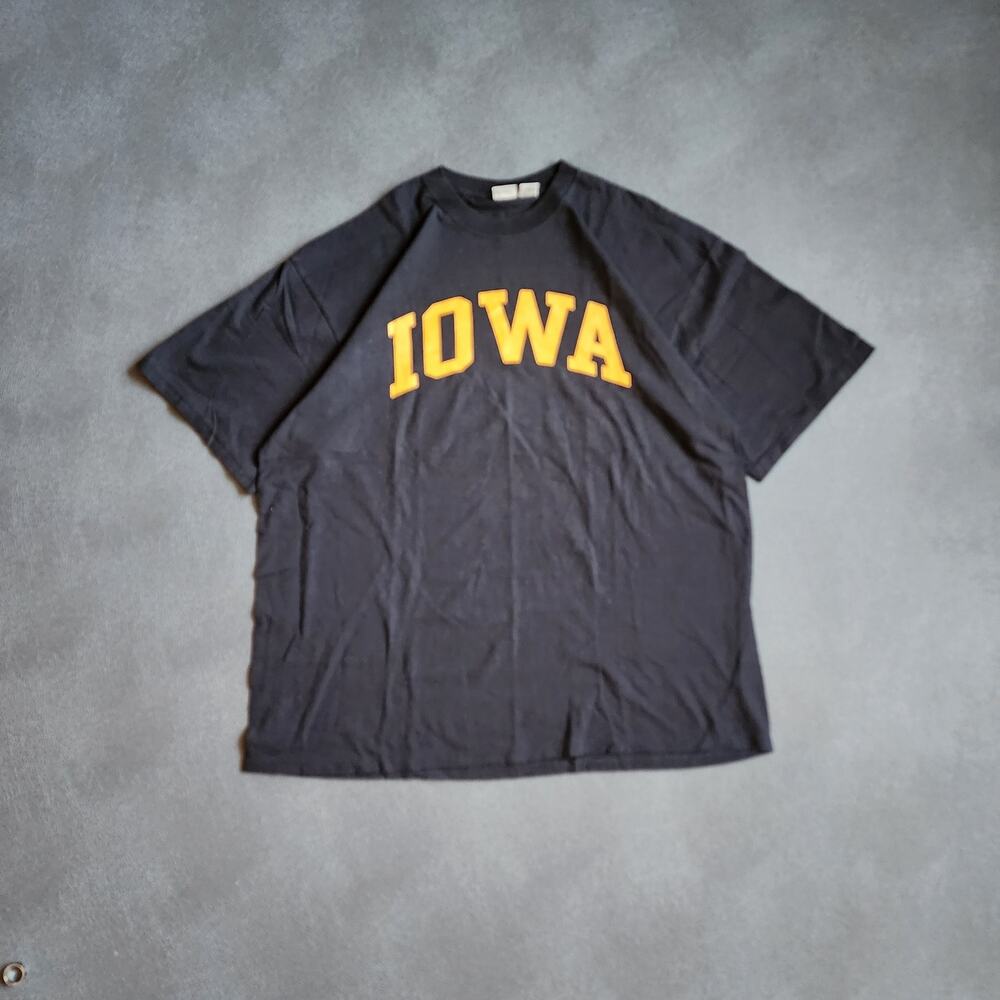 Vintage 90's Iowa Hawkeyes Black USA Made Shirt XXL